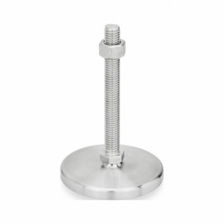 Leveling Foot, 1/2 Inch-13, 5.91 Inch Size Bolt Length, Stainless Steel, Stainless Steel