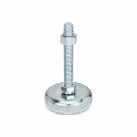 Leveling Foot, 1/2 Inch-13, 3.94 Inch Size Bolt Length, Steel Bolt, Zinc-Plated