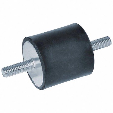 Vibration Isolation Mount, Cylindrical, Stud, M4, Steel, 0.39 Inch Dia, 0.39 Inch Height