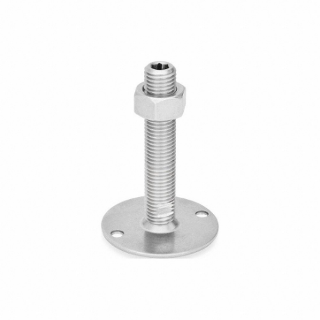 Leveling Foot, 3/4 Inch-10, 5.91 Inch Size Bolt Length, Stainless Steel, Plain