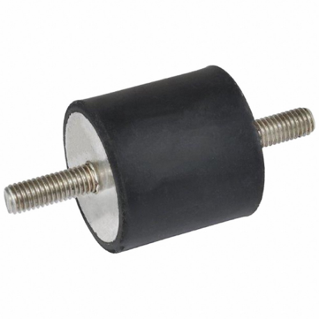 Vibration Isolation Mount, Cylindrical, Stud, M4, 0.39 Inch Dia, 0.59 Inch Height