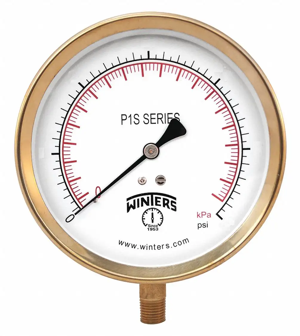 Vacuum Gauge, -30 In To 0 Inch Hg Range, 1/4 MNPT, +/-1% Gauge Accuracy