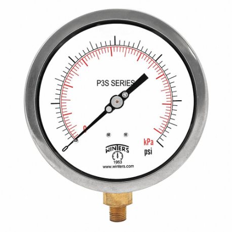 Industrial Compound Gauge, 30 to 0 to 15 Inch Size Hg/psi, 6 Inch Size Dial