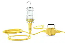 Incandescent Hand Lamp, Wet Location, 230V - 12V, Guard, 14/2 SOOW, 15.24m