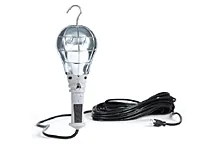 Incandescent Hand Lamp, 150W, Outlet, Switch, Grip Molded, 16/3 SJTW, 15.24m