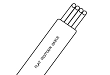 Festoon Cable, Flat, PVC, 12/8C