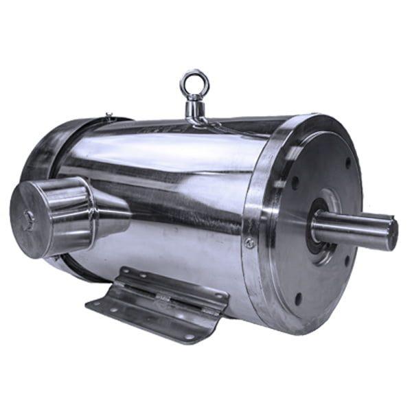 Motor, 0.75 HP, 3600 RPM, 208-230/460V, 56C Frame, C-Face with Feet, Stainless Steel