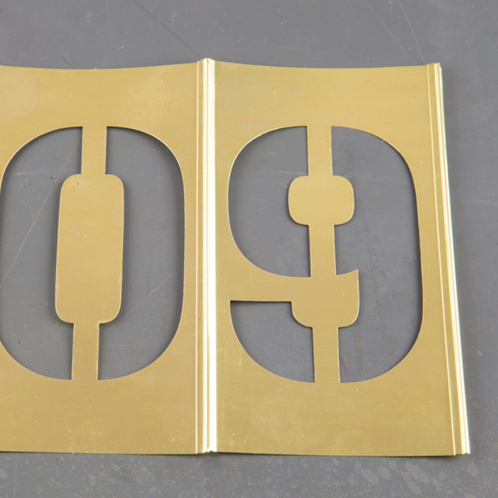 Letter Set, 33 Pcs, Brass Stencil, 1/2" Size