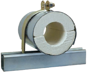 Insulation And Strut Clamp, 1-1/2 Inch Insulation, 4 Inch Pipe Outside Diameter